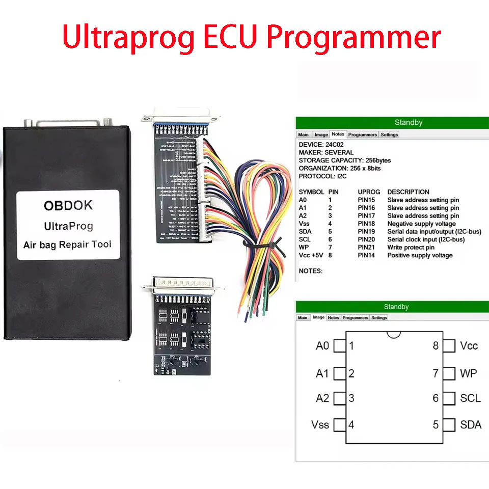 UltraProg ECU Programmer SRS Reset kantong udara alat perbaikan penutup Semua protokol JT-AG alat perbaikan kantong udara