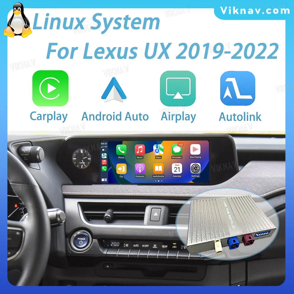 

Интерфейсная коробка Viknav Linux для Lexus UX 2019-2022 беспроводной Apple CarPlay Android Авто поддерживает только оригинальный экран дисплея автомобиля