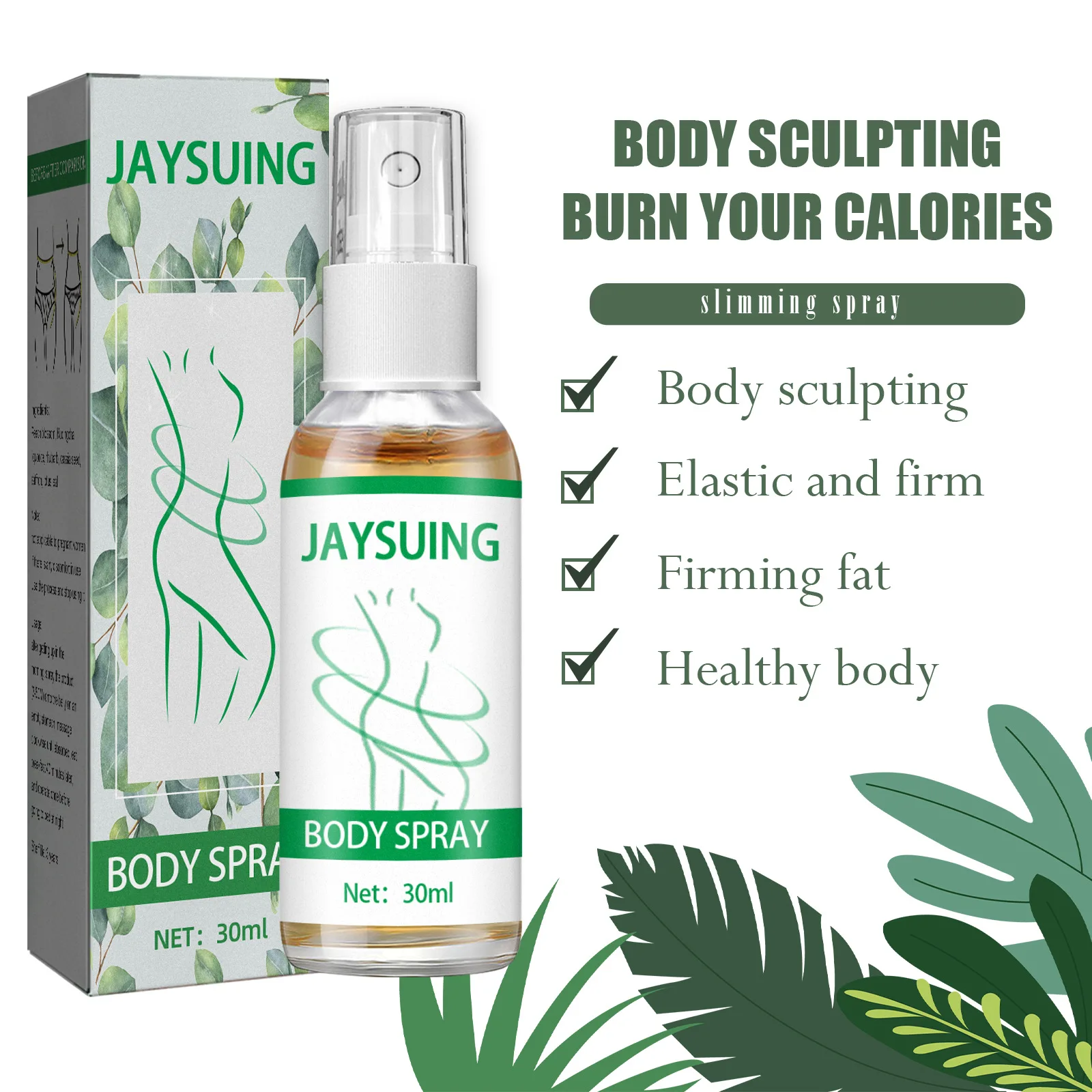 Fat Burning Spray Body Shaping Muscle Fast Belly Slimming Sculpting Tighten Eliminate Cellulite Skin Powerful Weight Loss Liquid