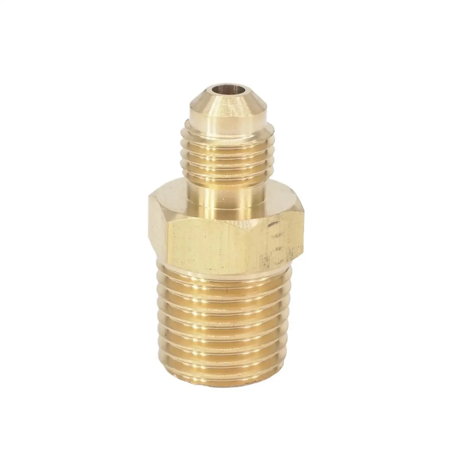 SAE gwint 3/8 "-24 UNF rurka połączeniowa OD 3/16" - 1/4 "NPT męski mosiądz SAE 45 stopni łącznik rurowy adaptery 1000PSI — zdjęcie 2