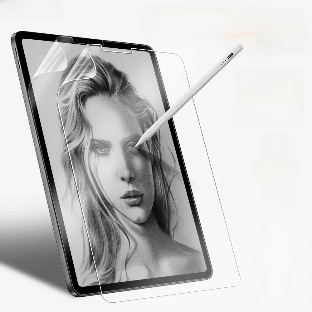 Protetor de Tela de Papel para iPad, iPad Air 5, 4, 3, 2, 1, Mini 6, 7th, 8th, 9th Generation, 10th,
