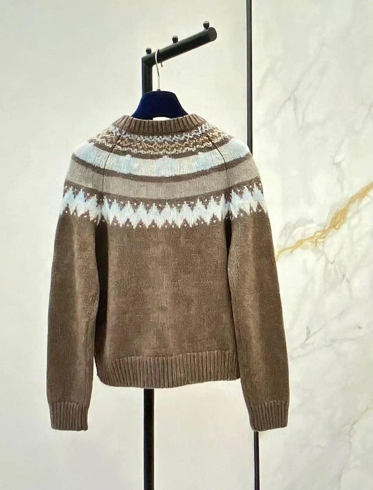 

Повседневный свободный кашемировый шерстяной женский свитер 25, осень/зима, новый классический вязаный топ с длинными рукавами и ярким узором YF11