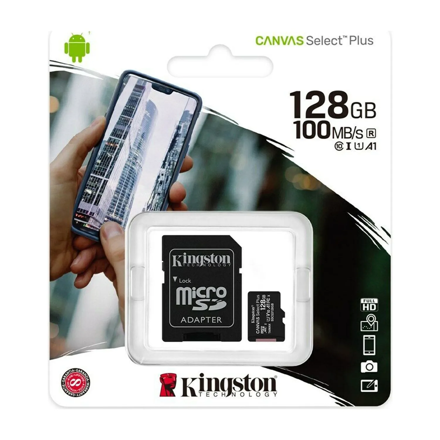 Kingston MicroSD 32GB 64GB 128GB 256GB Memory Card Canvas Select C10 SDCS2 UHS-I 80MB/s R Flash Memory Card with Adapter