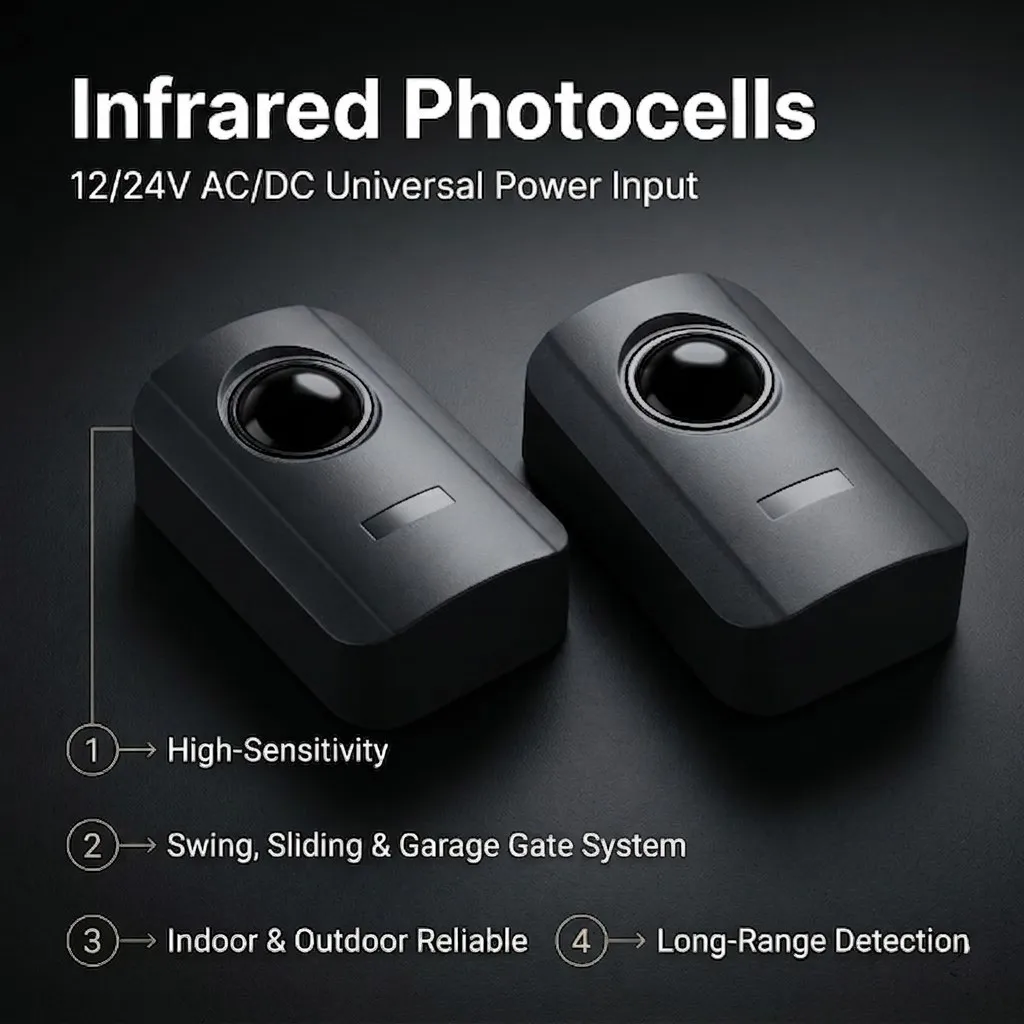 

12V 24V AC DC Automatic Gate Safety Infrared Detector Garage Gate Door Safety Infrared Photocell Photoelectric Beam Sensor