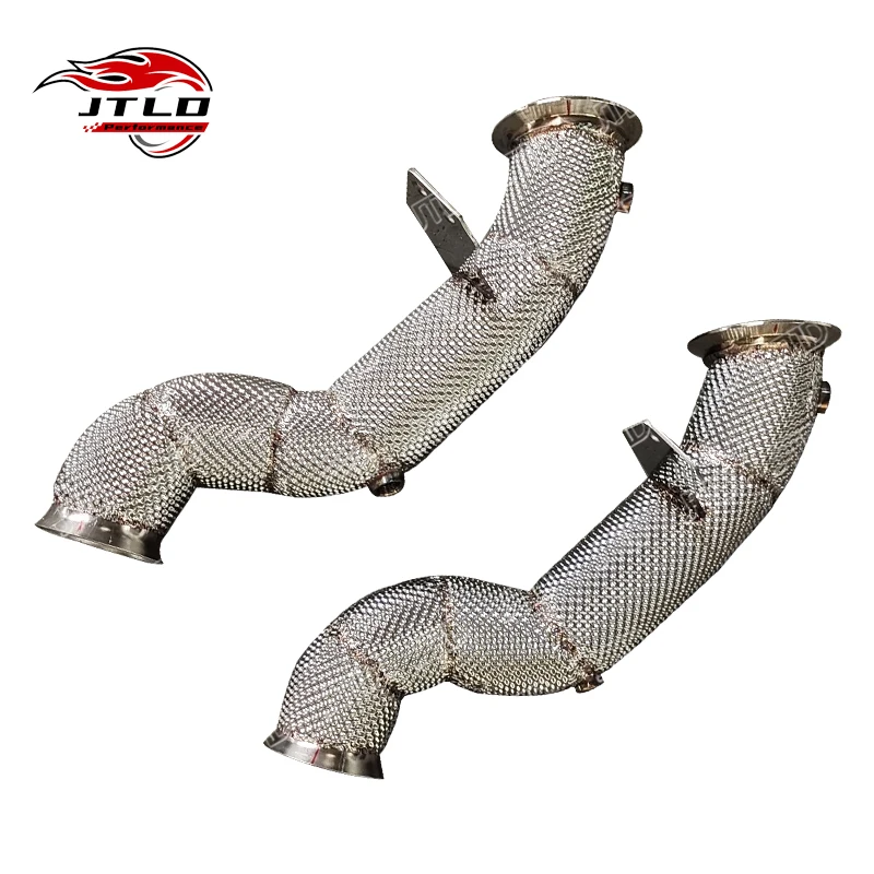 JTLD Stainless Steel Turbo Catless Exhaust Downpipe with Heat Shield for Mercedes Benz W205 C200 C250 C300 Left-hand Drive - Image 6