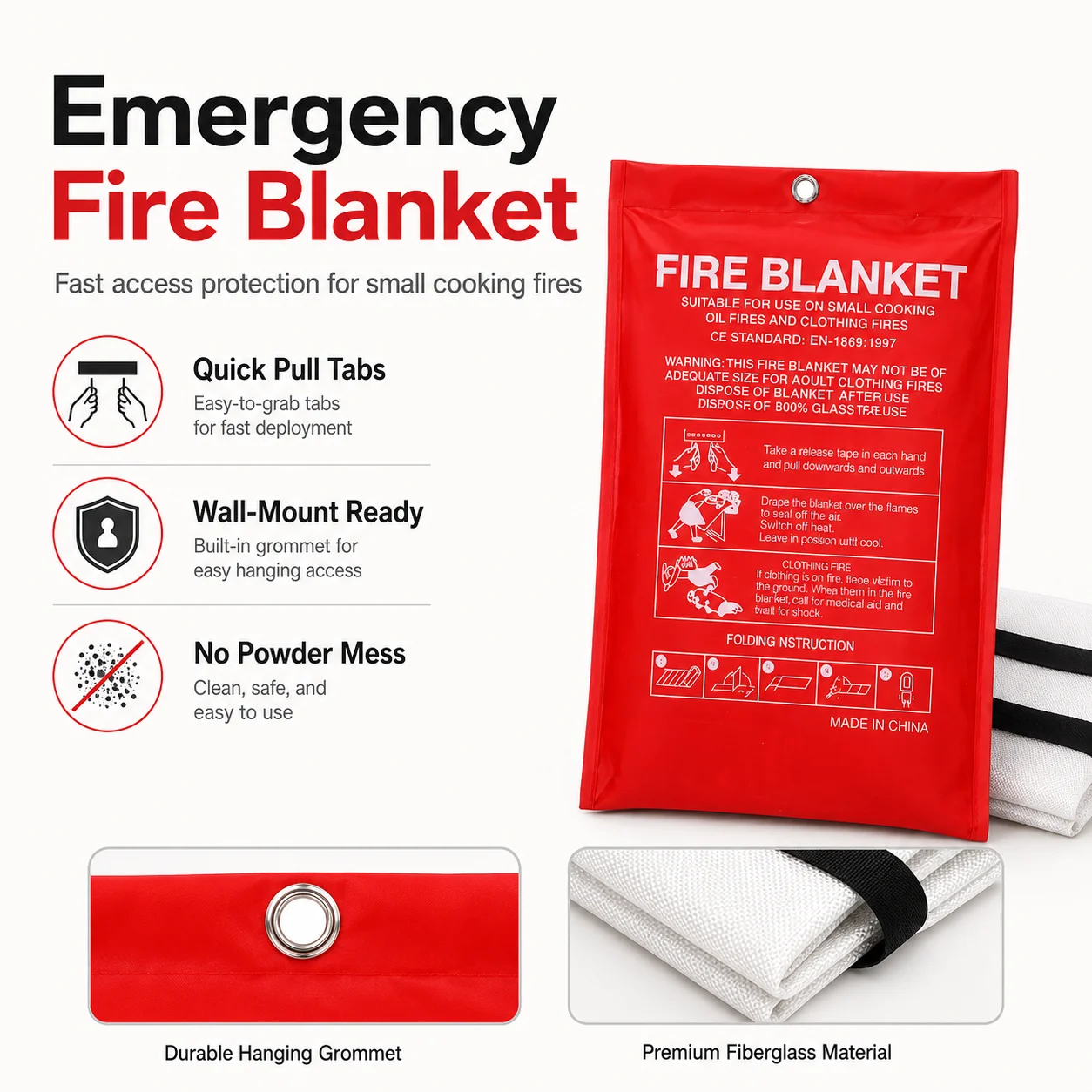 Noodbranddeken voor huis en ke - Fire Blanket Kitchen recensie en prijs