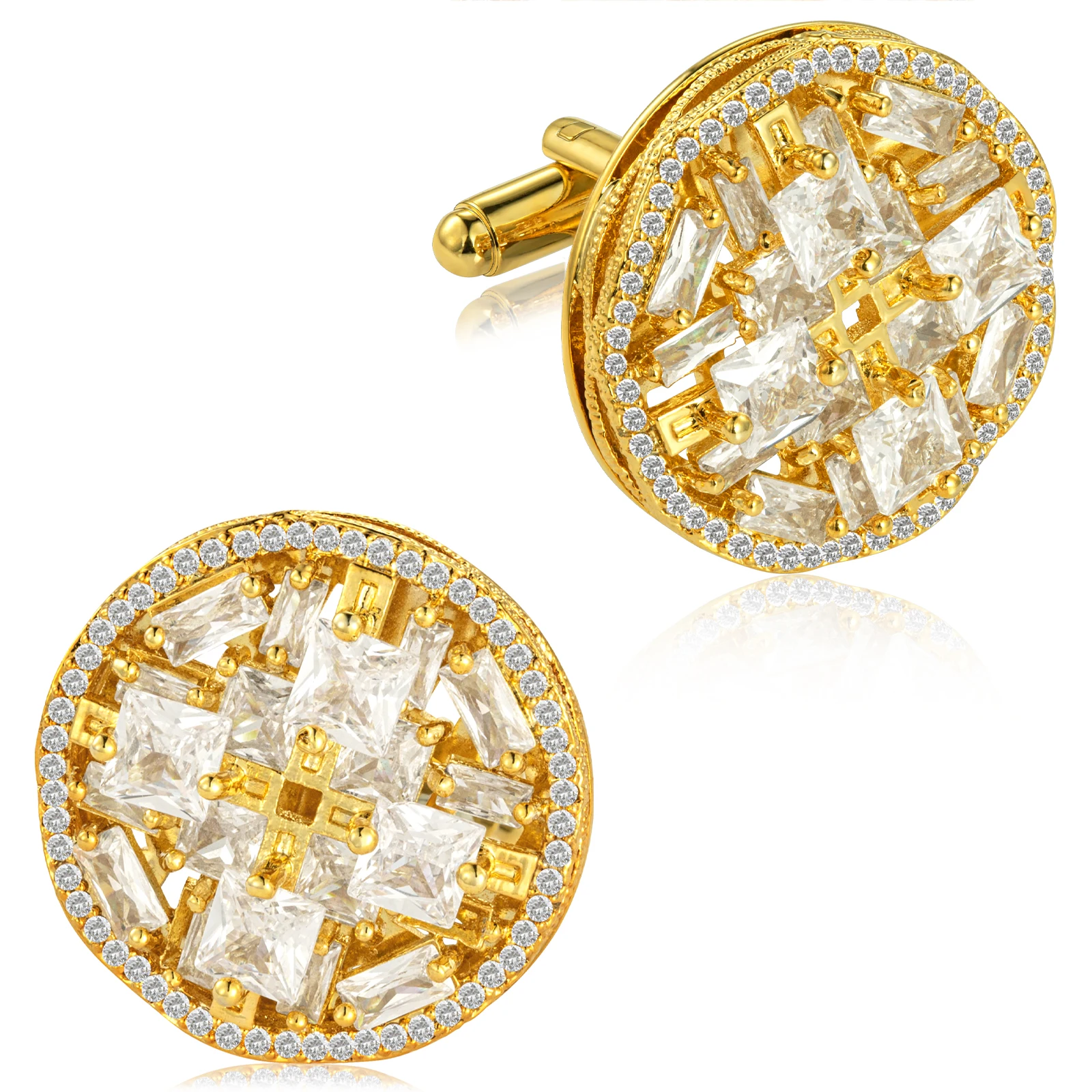 

HAWSON Zircon Cufflinks for men,men's French shirt luxury cufflinks,men's wedding and business jewelry or accessories