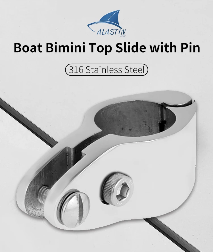 316 Stainless Steel Fitting Boat Bimini Top Hinged 22mm 25mm 30mm 32mm Jaw Slide Easy Install Marine Hardware