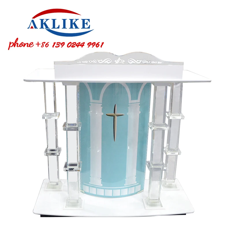 Pulpit For Wedding Prayer Crystal Podium Modern Pulpit Church Preaching Dais Reception Platform Meeting Lectern Free Shipping