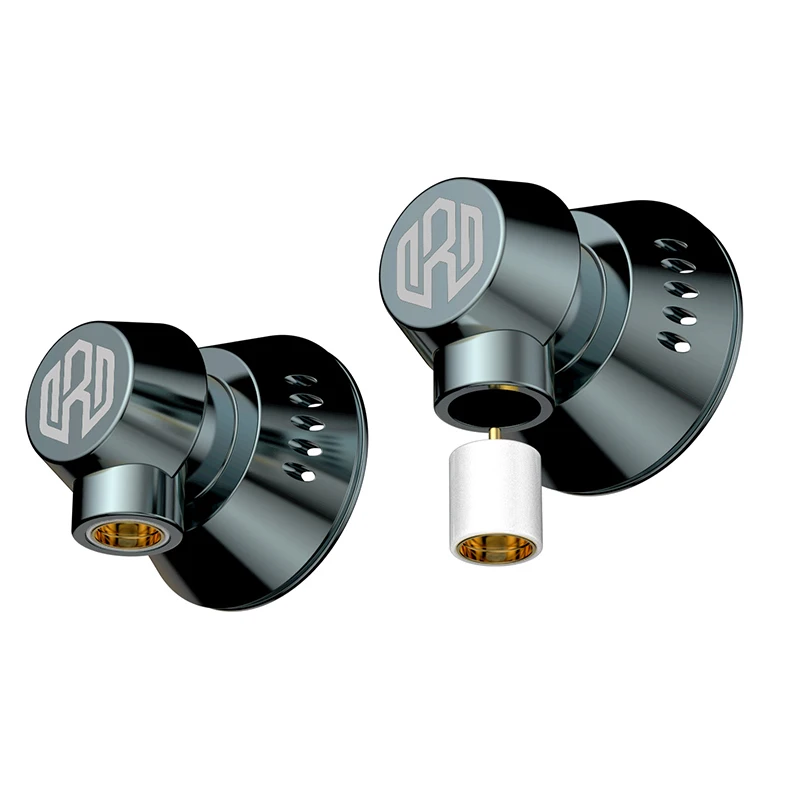 Cuffie piatte HIF fai da te da 15,4 mm con forma a carillon eolico, personalizzazione dell'unità dinamica, stampa 3D, alloggiamenti per interfaccia MMCX staccabili in lega di alluminio