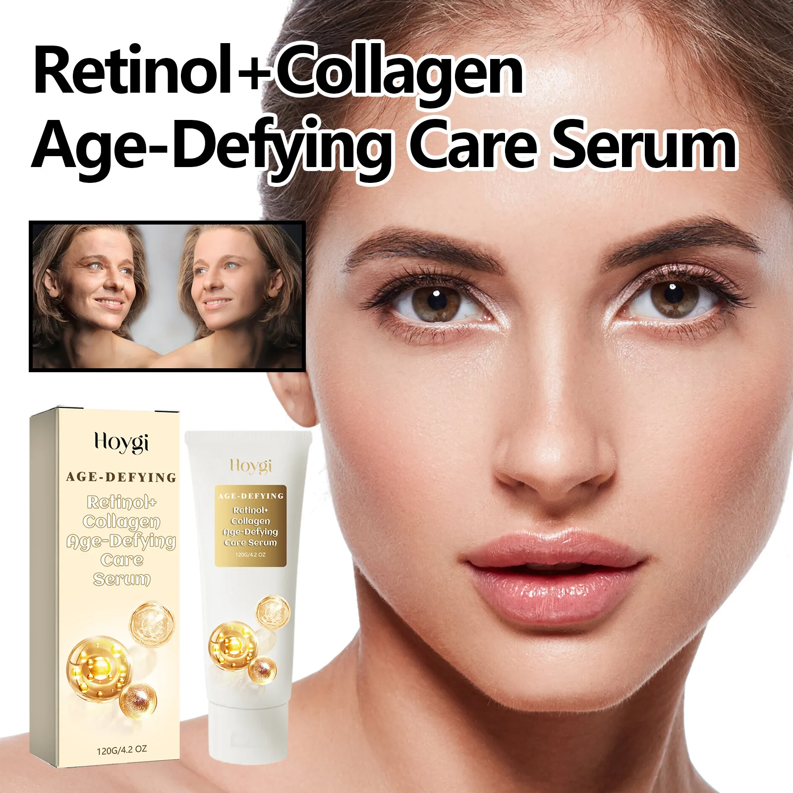 

120g Retinol Collagen Face Cream Firming Face Fine Lines Smooth Pores Brightening Nourishing Hydrating Age-Defying Care Serum