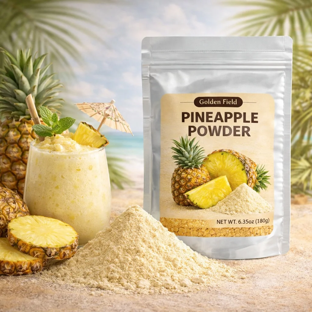 Pineapple Powder, Pure Fruit Powder, Freeze Dried, Additive-Free, Fine Powder, From Pineapples, 6.35oz