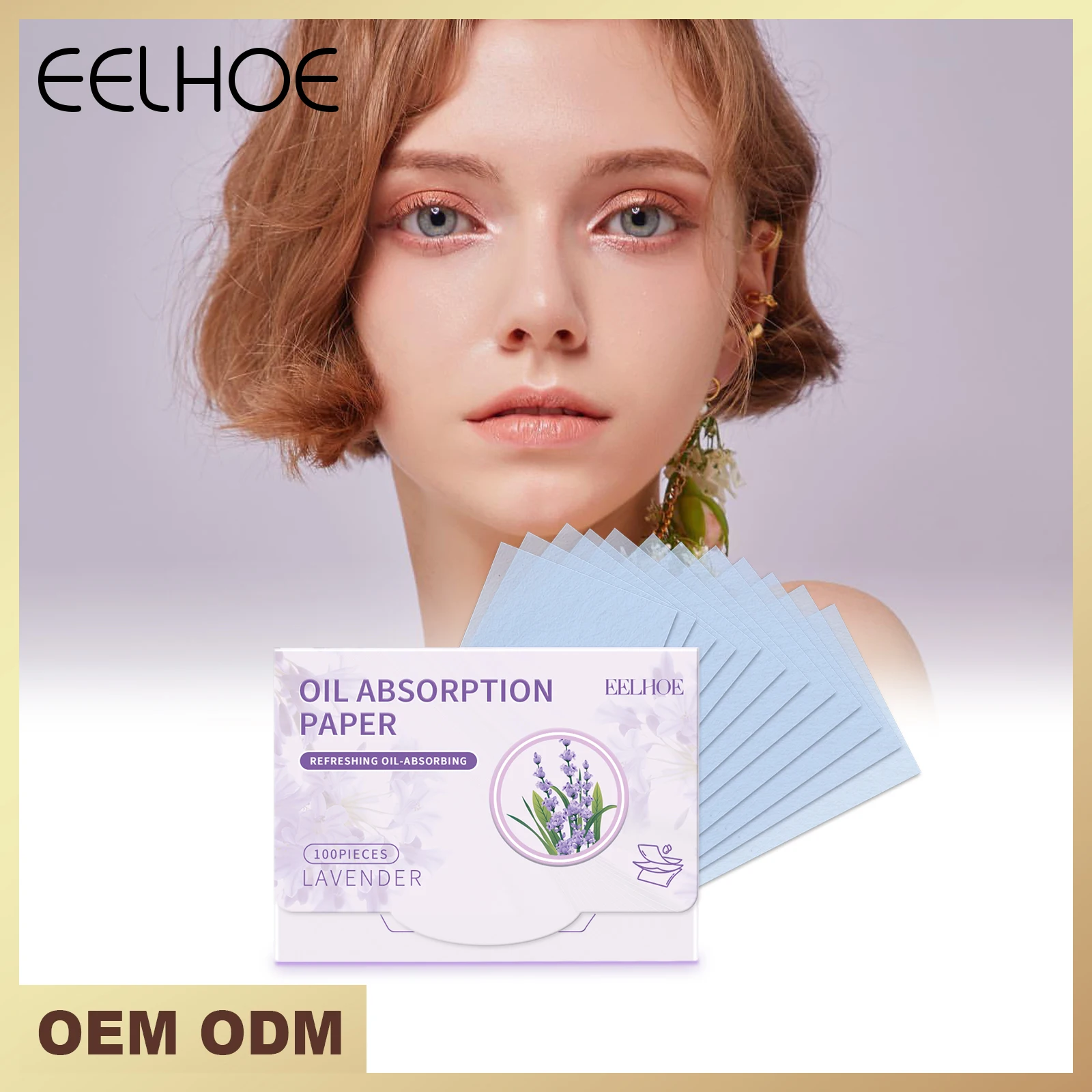 

EELHOE Convenient Oil Absorbing Face Paper with Lavender Fragrance Facial Paper Refreshing Oil Control Removal Makeup Repair