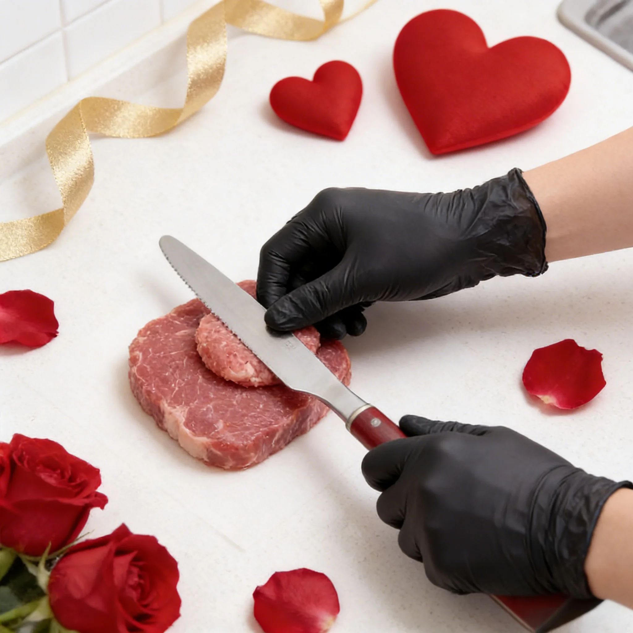 Heavy Duty Black Nitrile Gloves 100PCS, Powder & Latex Free, Food Safe, US Stock Fast Shipping