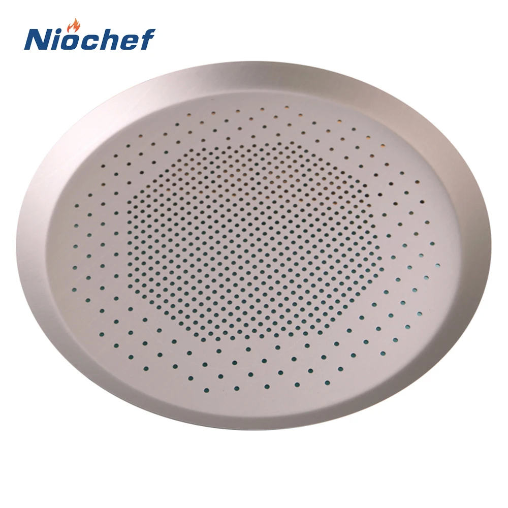 

Hole Non-stick Pizza Baking Pan Aluminum Tray Plate Dishes Holder Bakeware Baking Tool Accessories Pizza Screen Pan Baking Tools