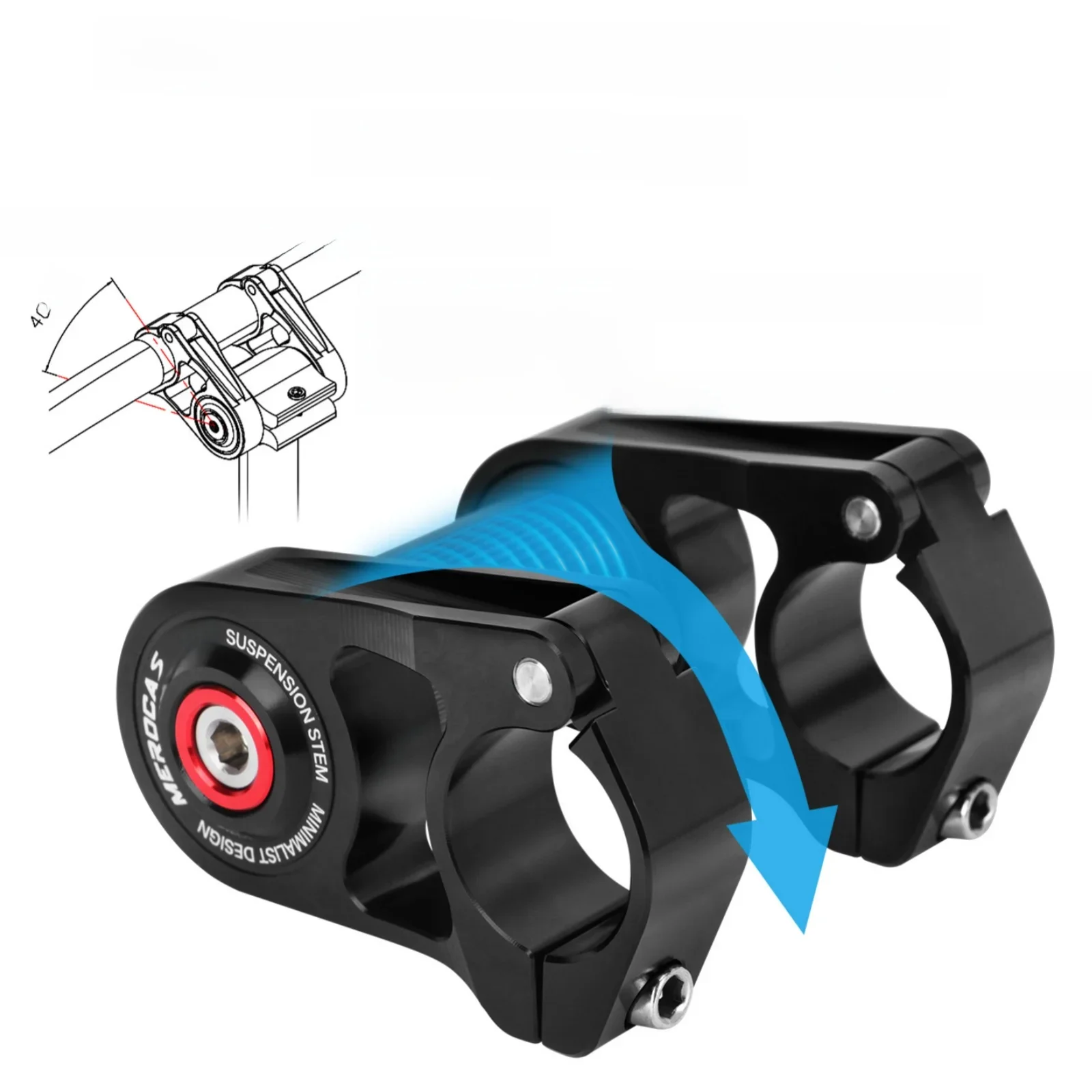 AliExpress Bicycle Stem Handlebar Double Stem For Shock Absorption 25.4mm Folding Bike Table Folding Bike Table Cycling Adjustable Stem
