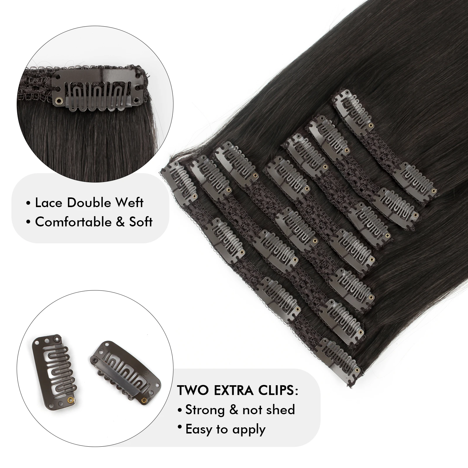 Sixstarhair 7 قطع ريمي عذراء الشعر البشري كليب الإضافية 120 جرام و 140 جرام/حزمة 16/18/20/22 بوصة كليب في الشعر التمديد للنساء