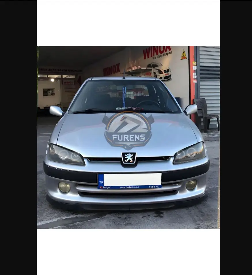 For Peugeot 106 1991 To 2004 Compatible H lip Flexible Front Lip 2 Pieces Front Cover - Body Kit Side Skirts Diffuser Flap Wing