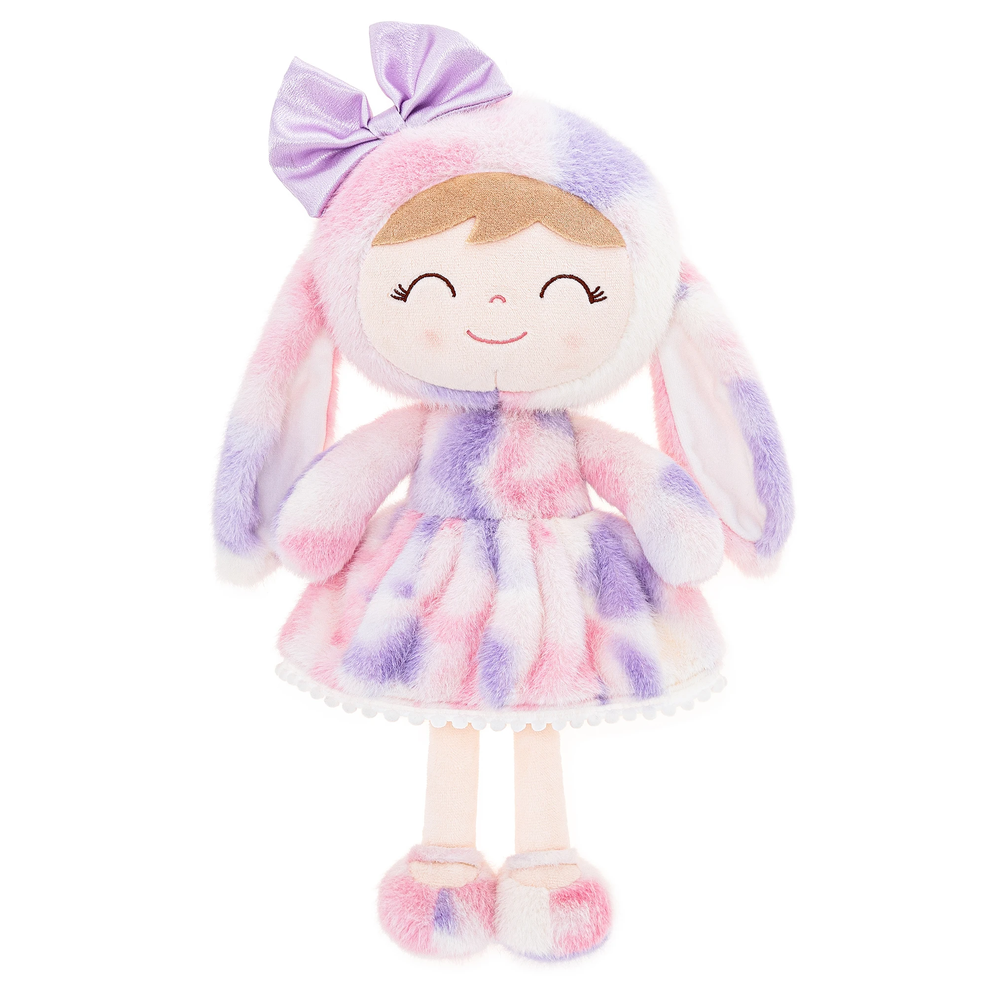 Gloveleya Baby Dolls Plush Doll 2024 New Design Rabbit Doll Soft Toys Gir's Birthday Gift 30cm Tie-dye purple