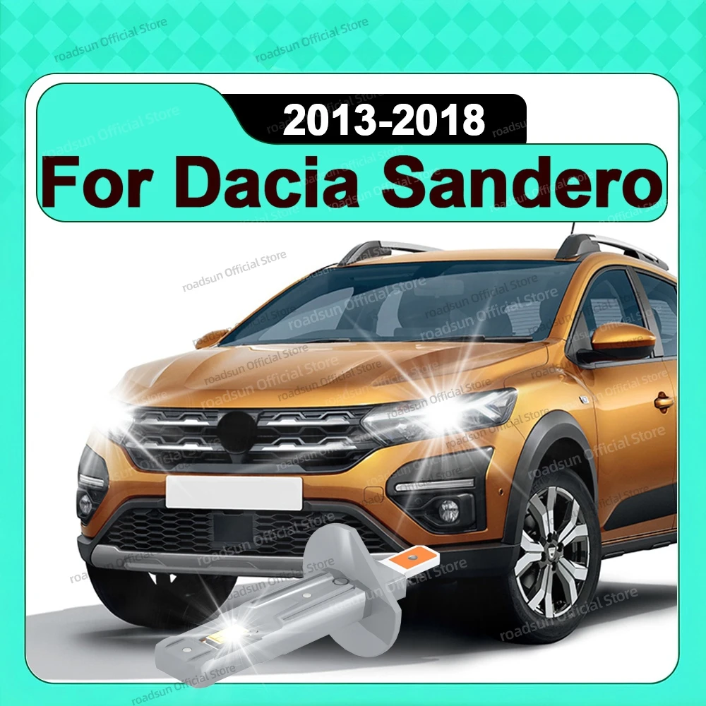 

2/4 шт. мини H7 светодиодная лампа для фар автомобиля H1 6000K 12 В для Dacia Sandero 2013 2014 2015 2016 2017 2018