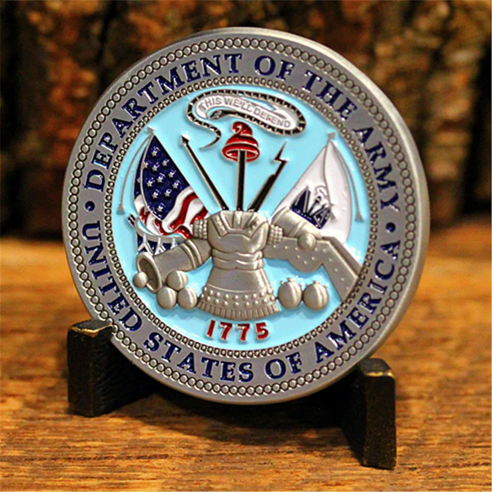 US Army Souvenir Challenge Coin Rangers Lead The Way Commemorative Badge Collection Toy