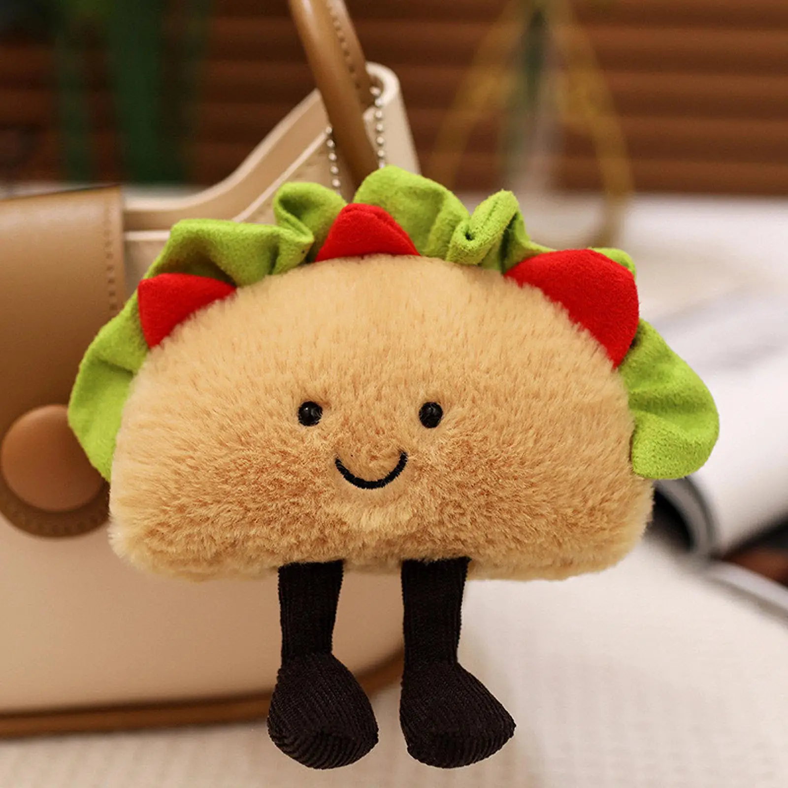 

Cute Burger Pizza Taco Sandwich Simulation Stuffed Hamburger Plush Pillow Backpack Decor Plushie Fun Kid's Toy for Family Friend