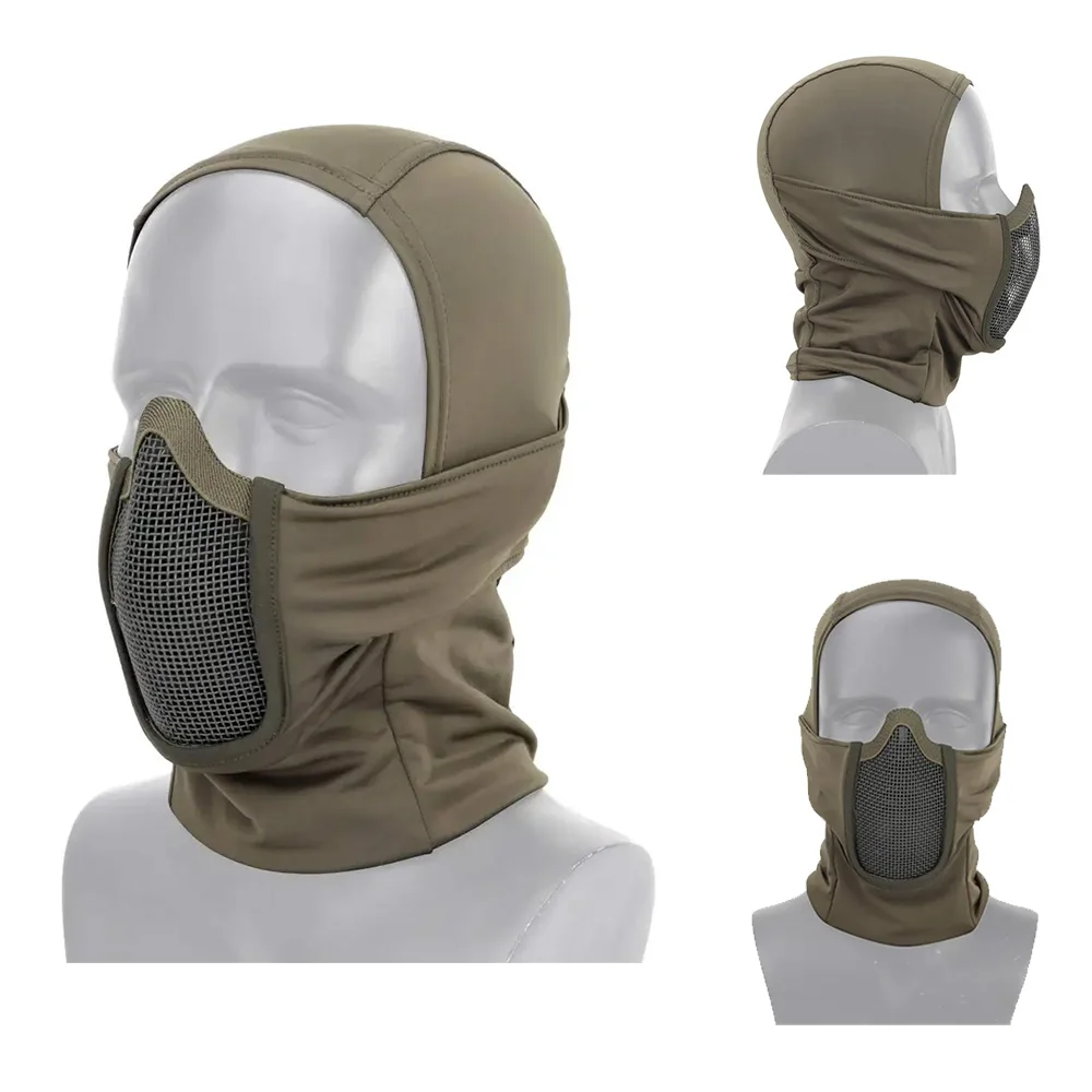 Pasamontañas mascarilla rostro completo malla metálica táctica - imagen 2