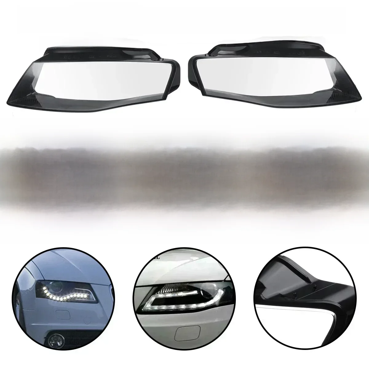 Para przednich reflektorów z przezroczystym kloszem do Audi A4 A4L B8 2009 2010 2011 2012 — zdjęcie 2