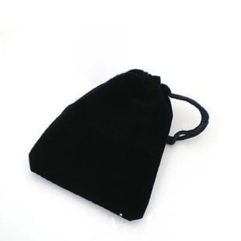 Sac cadeau en velours noir, pochettes à bijoux, sac à cordon 7x9cm, 1 pièce, livraison gratuite