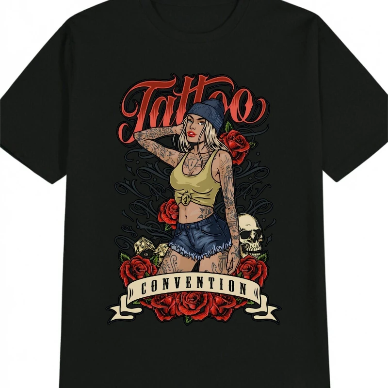 

Men's Vintage Graphic Black Pure Cotton T-Shirt Dark Humor Y2K Anime Theme Breathable Clothing Vintage Graphic Tee