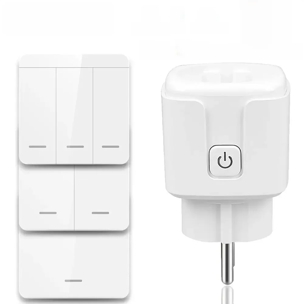 Inteligentne gniazdko Tuya WiFi RF 433MHz 220V 3000W z bezprzewodowym zdalnym sterowaniem, przełącznik gniazdka EU, sterowanie głosowe Alexa Google Home — 2