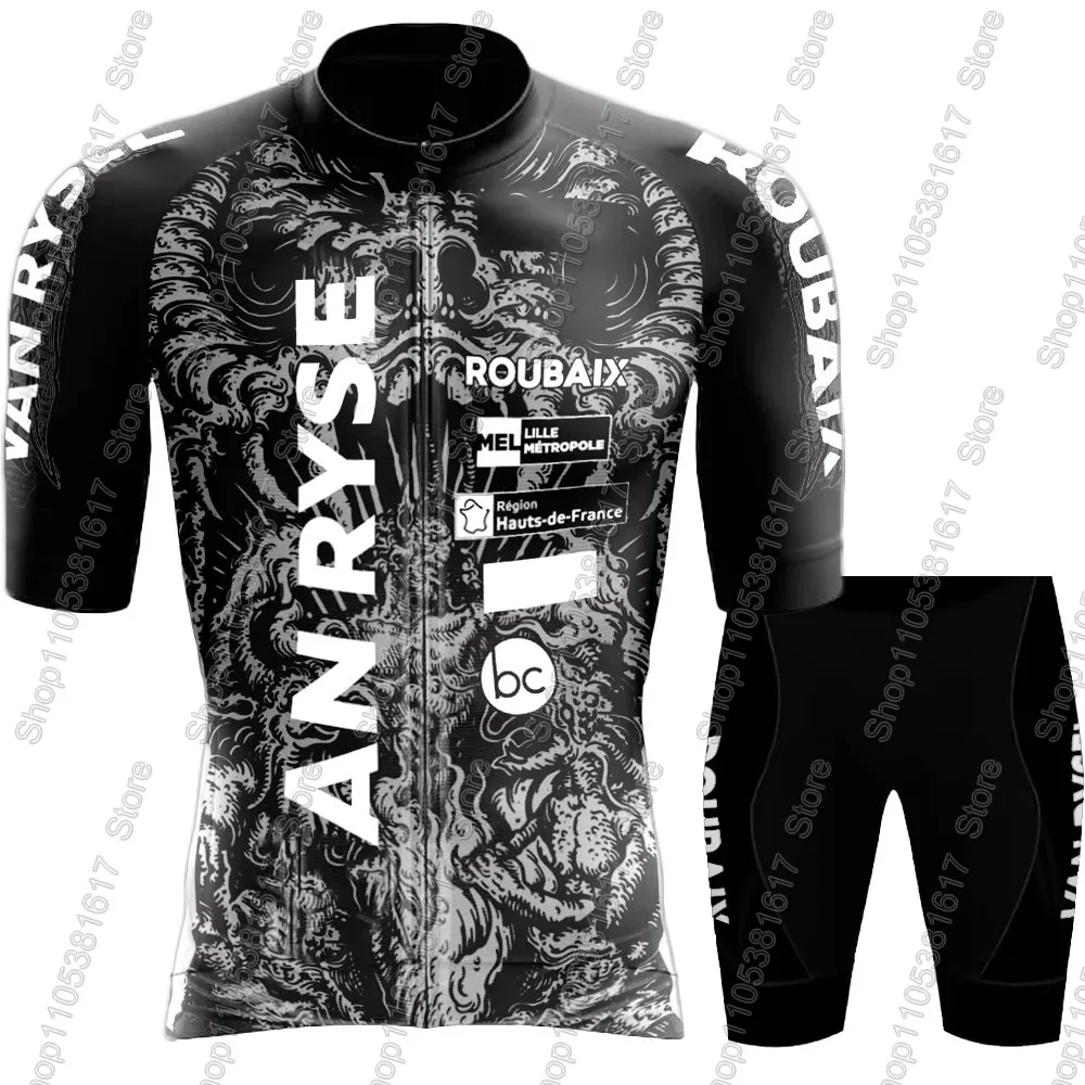 2026 Van Rysel - Roubaix Radsport-Trikot-Set Frankreich Herren Kurzarm Rosa Kleidung Rennrad-Shirts Anzug MTB Shorts Trägerhose Ropa