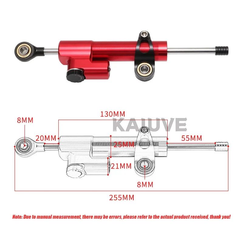 Универсальный стабилизатор рулевого демпфера для мотоциклов и электрических скутеров, 255 мм, для YAMAHA HONDA KAWASAKI SUZUKI DUCATI BMW