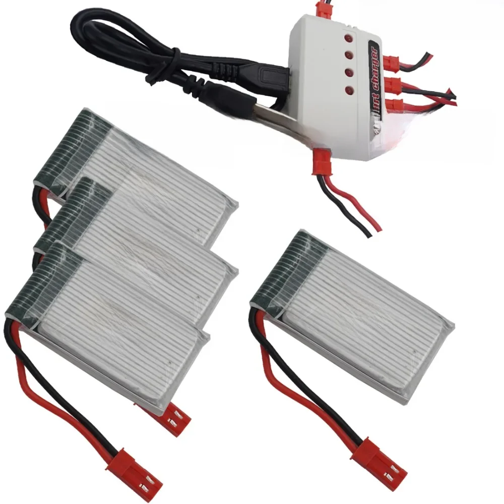 Célula de bateria de lítio Lipo do polímero Li, X5C, Cheerson CX-30W, RC Quadcopter Drone, 4pcs,