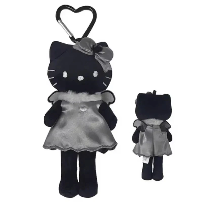 Niedliche Anime-Figur Kuromi Ugly Fish Vollschwarz Dunkelgrau Carbon Black Serie Plüsch-Schlüsselanhänger Anhänger Spielzeug Taschen-Deko Geschenk für Fans – Detail 5