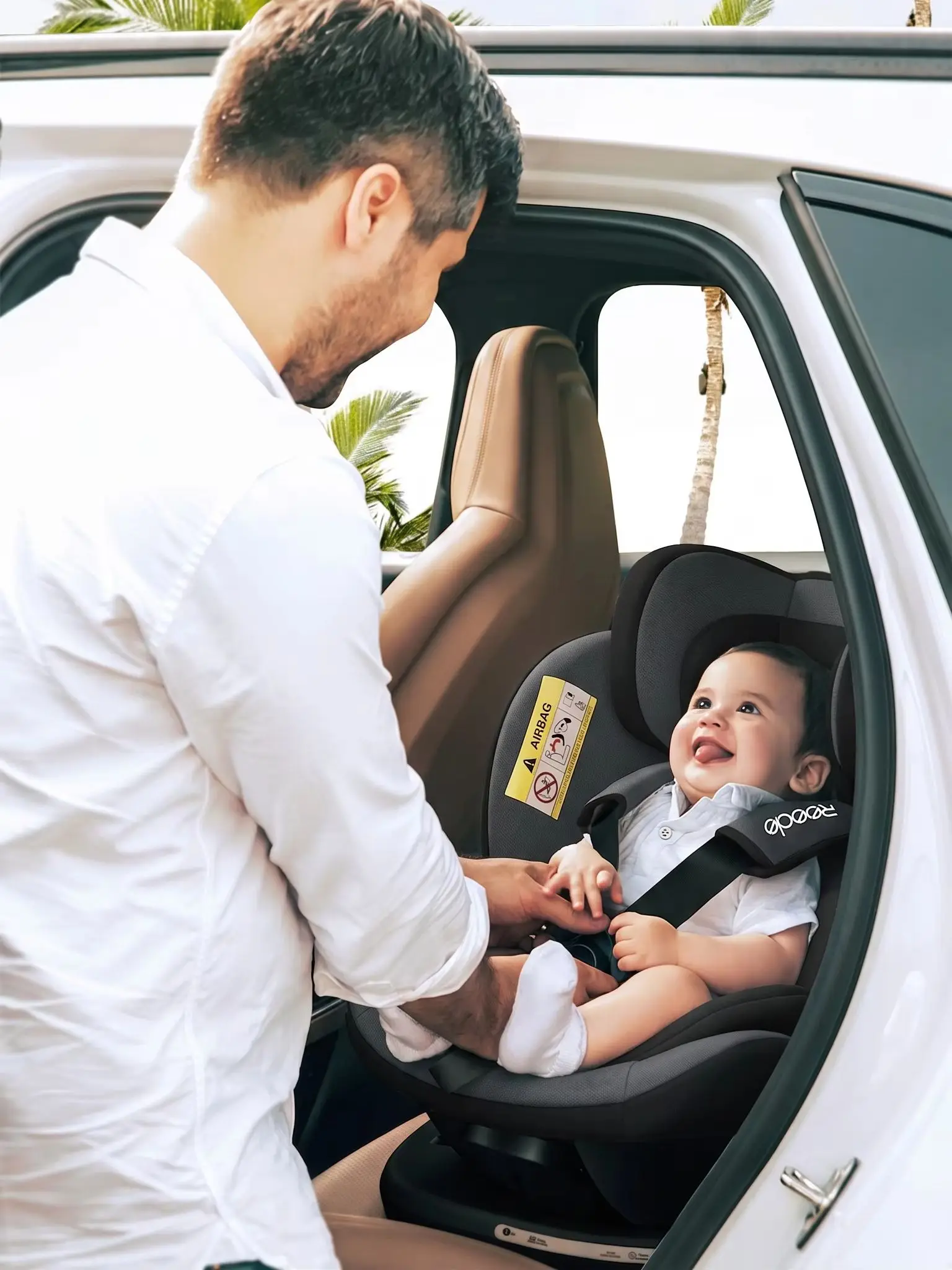 Reecle I-Size 360 drehbarer Kindersitz, 40-150 cm (0-12 Jahre), kompatibel mit ISOFIX