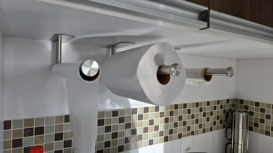 Kitchen Paper Towel Holder Adhesive Tissue Hanger Toilet Roll Paper Dispenser Cabinet Storage Napkin Rack Bathroom Accessories photo review