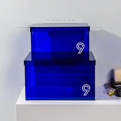 Acrylic Transparent Storage Box Magazine Desktop Book Color Dust-Proof Organizer Household Debris Cosmetic Finishing Box