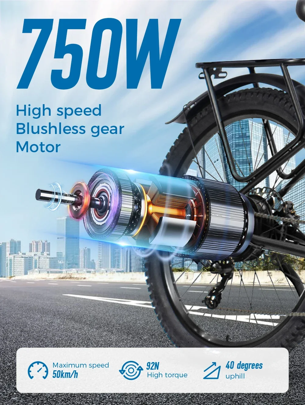 ChamRider DM427 E-bike Long Range Lightweight Stylish Commuter Delivery E-MTB for European Teens Riders Electric Bike