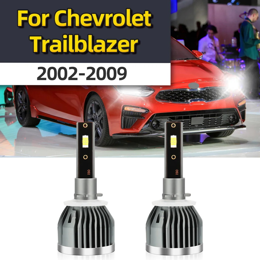 2x H27 880 Car Lights Super Bright LED Headlights Fog Light Bulb 6000K 12V 20000LM For Chevrolet Trailblazer 2002-2007 2008 2009