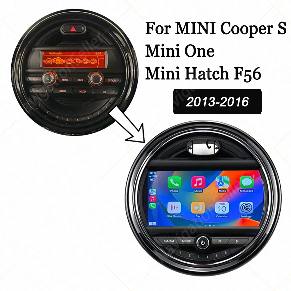 VIGOHI Android 13 Car Stereo 9 Inch Touch Screen Car Radio for BMW Mini Cooper F56 Mini Hatch Car Multimedia Navigation CarPlay