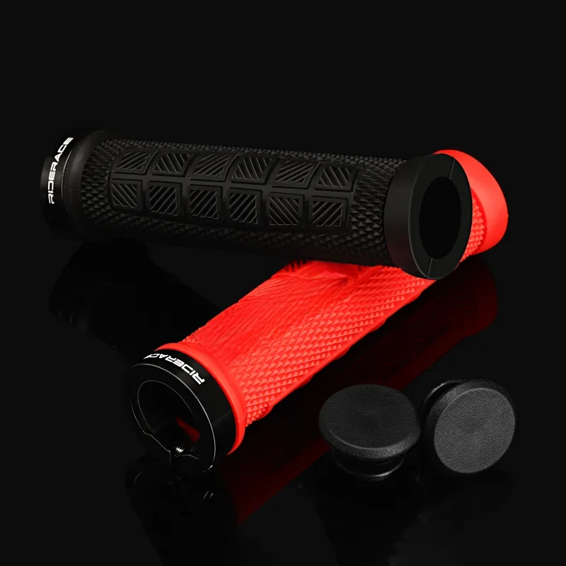 AliExpress riderace Bicycle Grips Ergonomic Soft Rubber Mountain Bike Handlebar Grips Anti-Skid Shockproof Comfortable Lockable Cycling Accessories