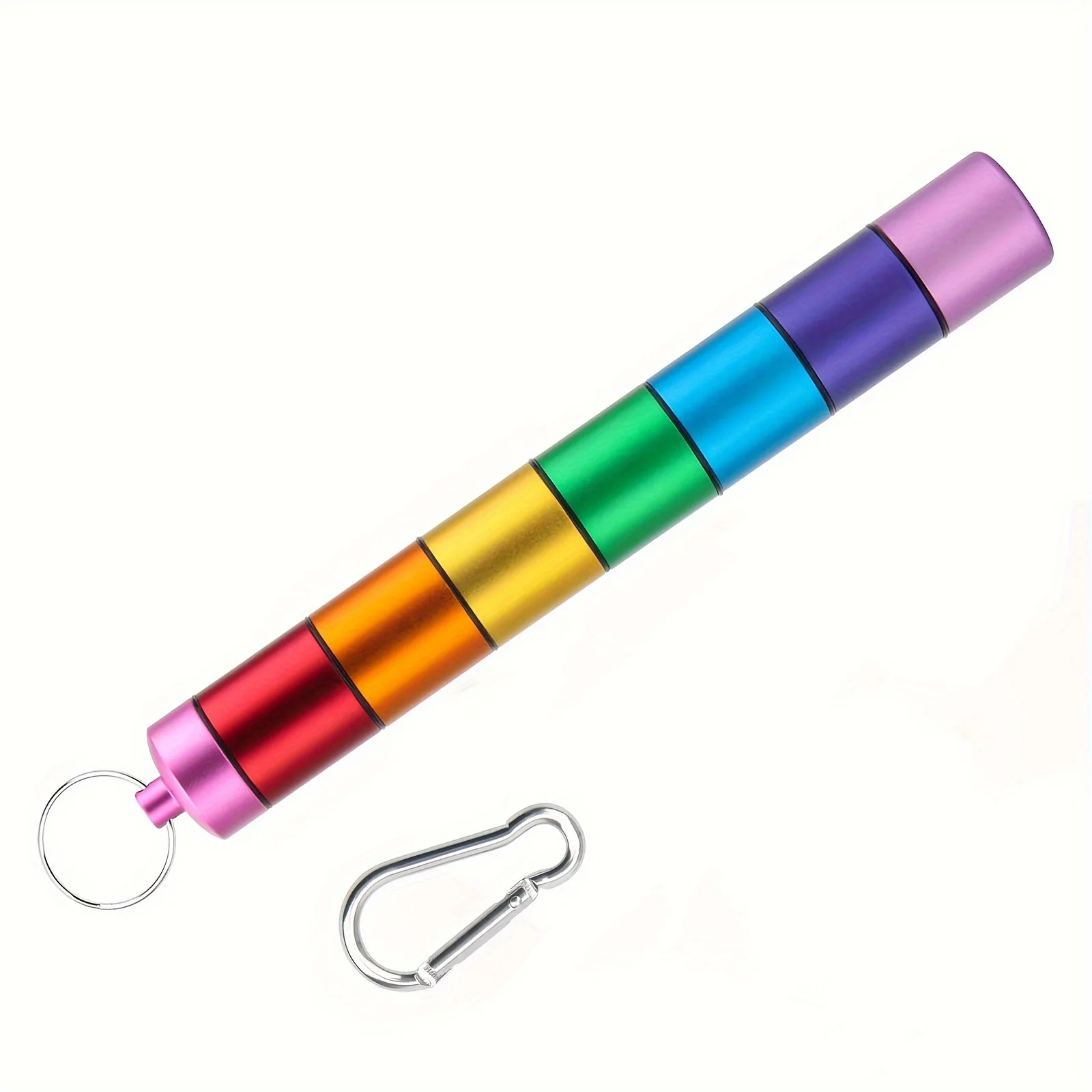 Kleines tragbares Pillenetui mit Schlüsselanhänger, wasserdichter Pillenhalter aus Metall, Mini-Pillen-Organizer, wöchentliche Taschen-Pillendosen – Detail 9