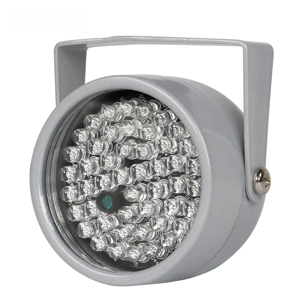AZISHN CCTV LEDS reflektor na podczerwień 48 sztuk IR LEDs night vision IP66 podczerwieni CCTV wypełnienie metali lekkich wodoodporna kamera telewizji przemysłowej — zdjęcie 2