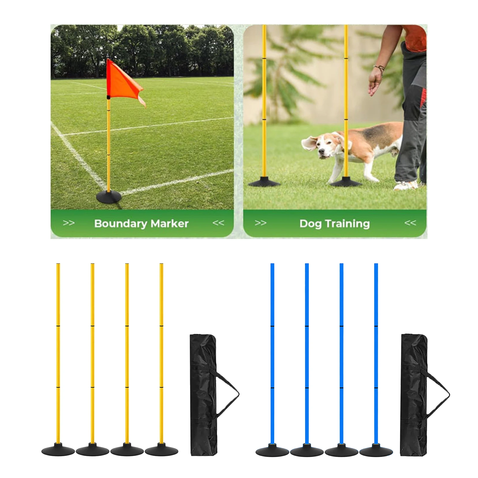 

4 Pcs Soccer Agility Training Poles Soccer Agility Pole Sports Training Speed Sticks for Team Games Outdoor Games
