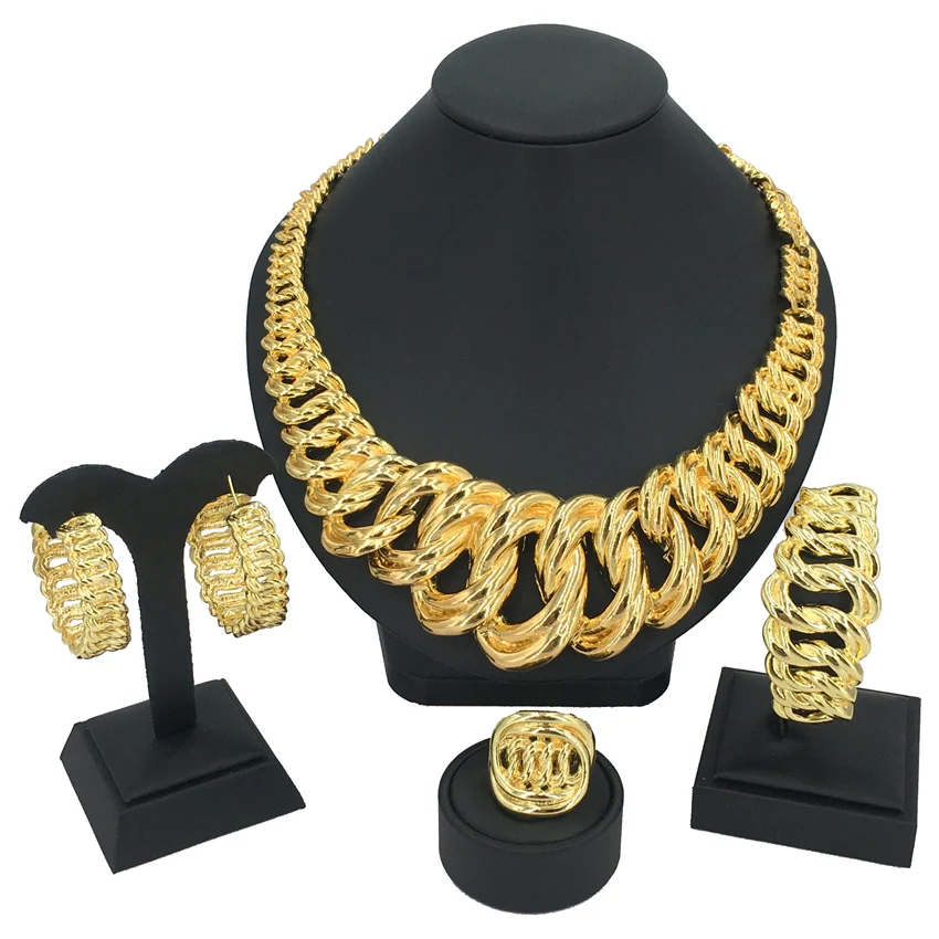 

Fashion Luxury Italiano Brazilian Jewelry Set for Women Bridal Party FHK13359
