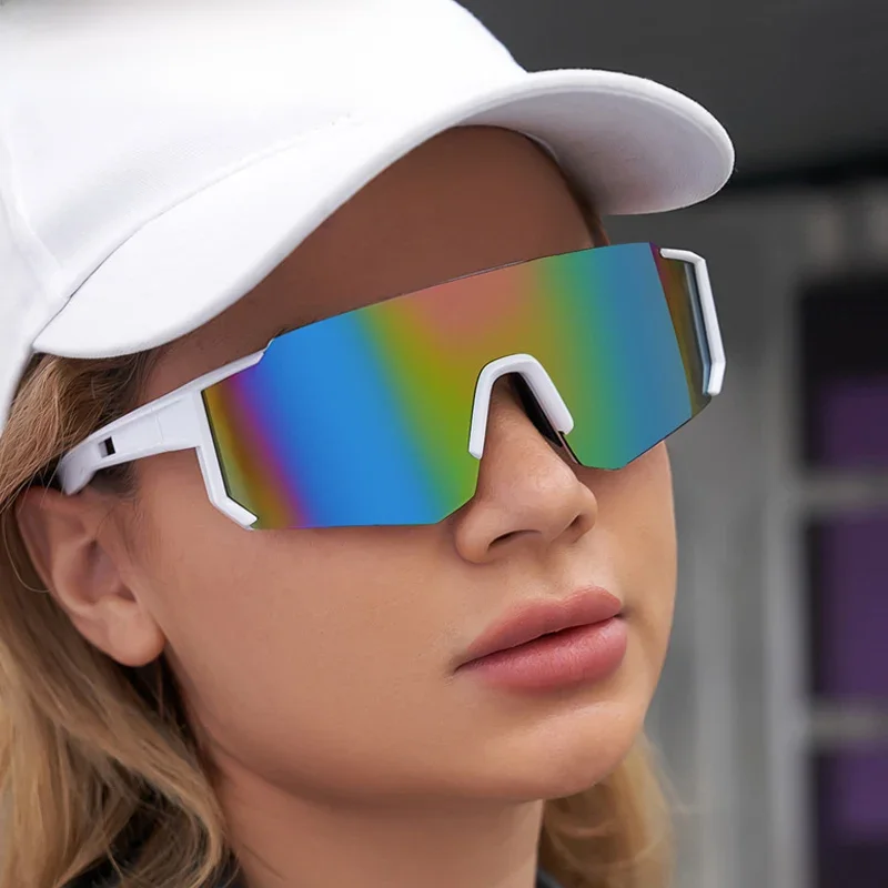 AliExpress kajila Oversized Rimless Sport Polarized Sunglasses Women 2025 New Fashion Frameless Shield Sun Glasses For Men Outdoor Bicycle Eyewear