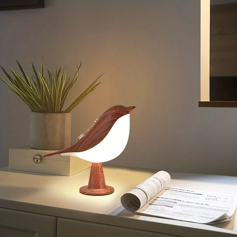 

Cute Little Bird Night Light Touch Modern Dimmable Rechargeable Aromatherapy Table Lamp Bedroom Nursery Office Car Home Decor