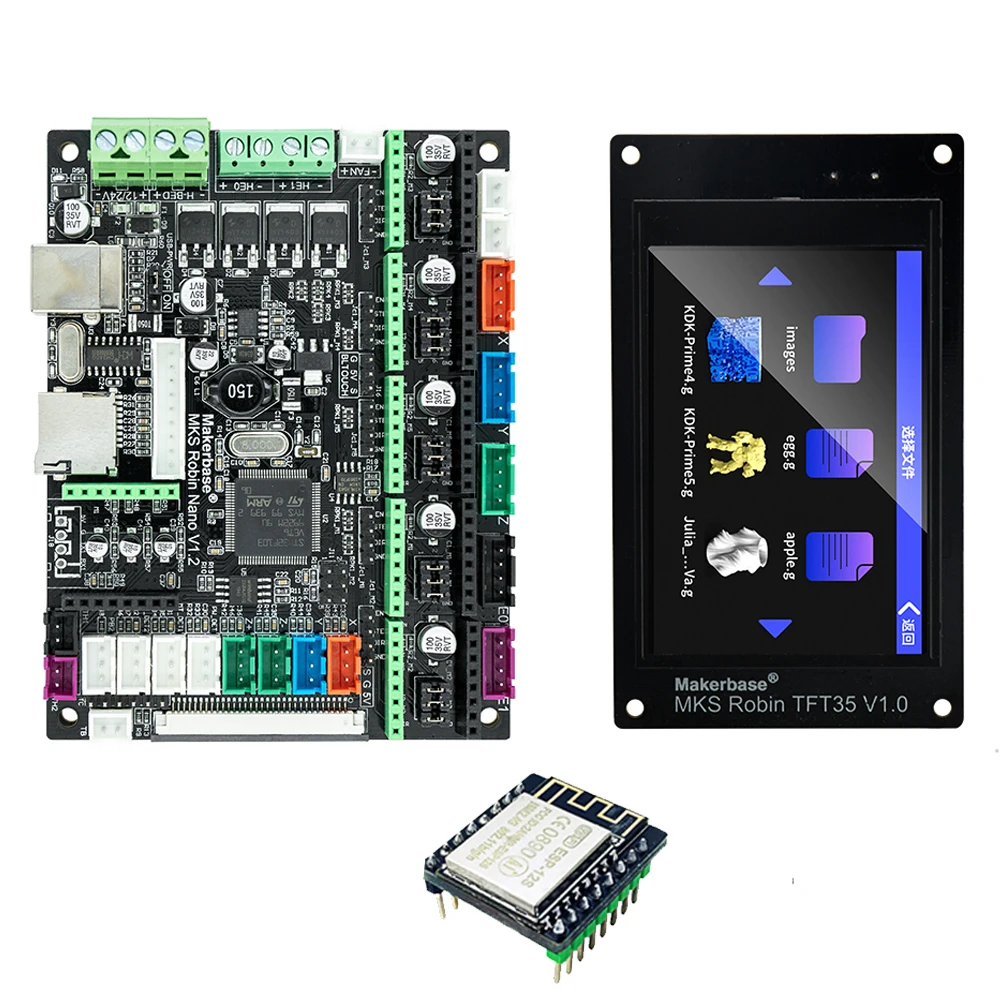 Makerbase MKS Robin Nano V1.2 3D-Drucker Steuerplatine 32-Bit-Motherboard Unterstützt Marlin2.0 Kompatibel mit TFT 3,5 Zoll Touchscreen