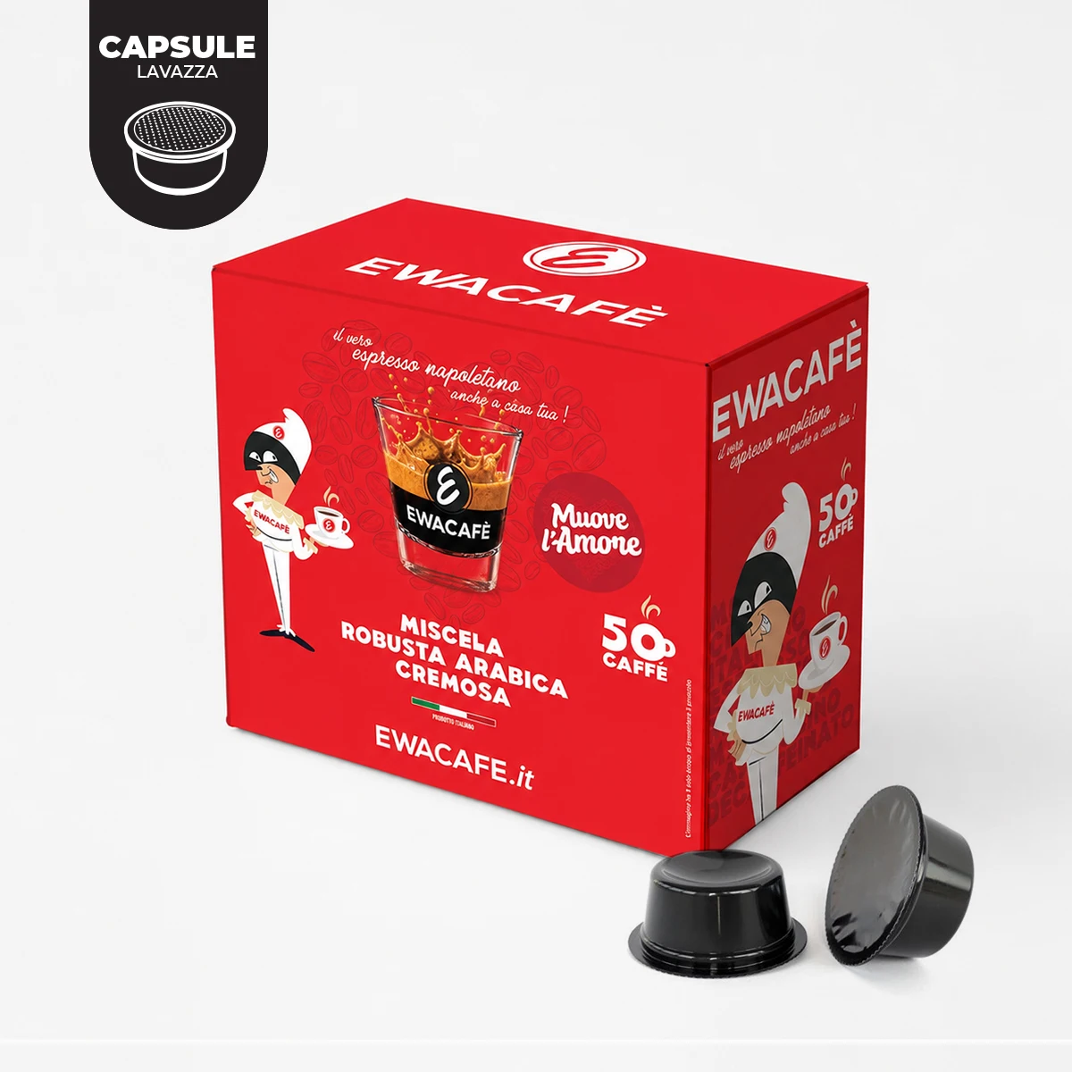 Immagine 6: CONFEZIONE DI 50 Capsule caffe' compatibili lavazza a modo mio - ESPRESSO NAPOLETANO EWACAFE'